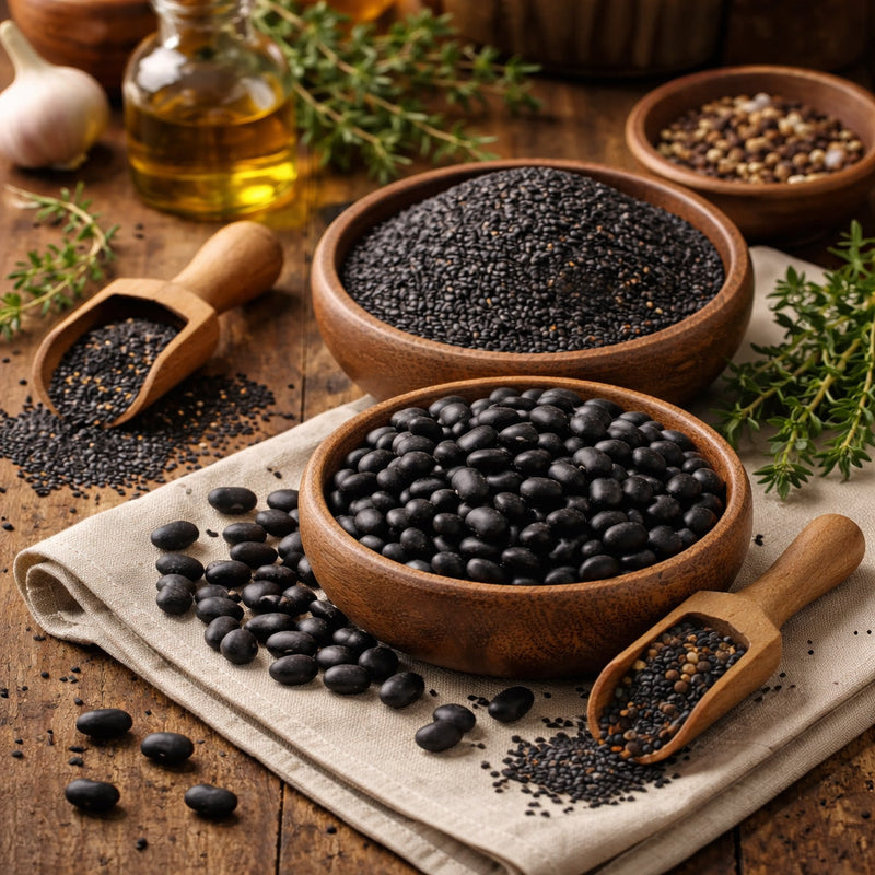 黑豆與黑芝麻的封藏力：三道「入腎」黑色食療，為妳守住一冬能量